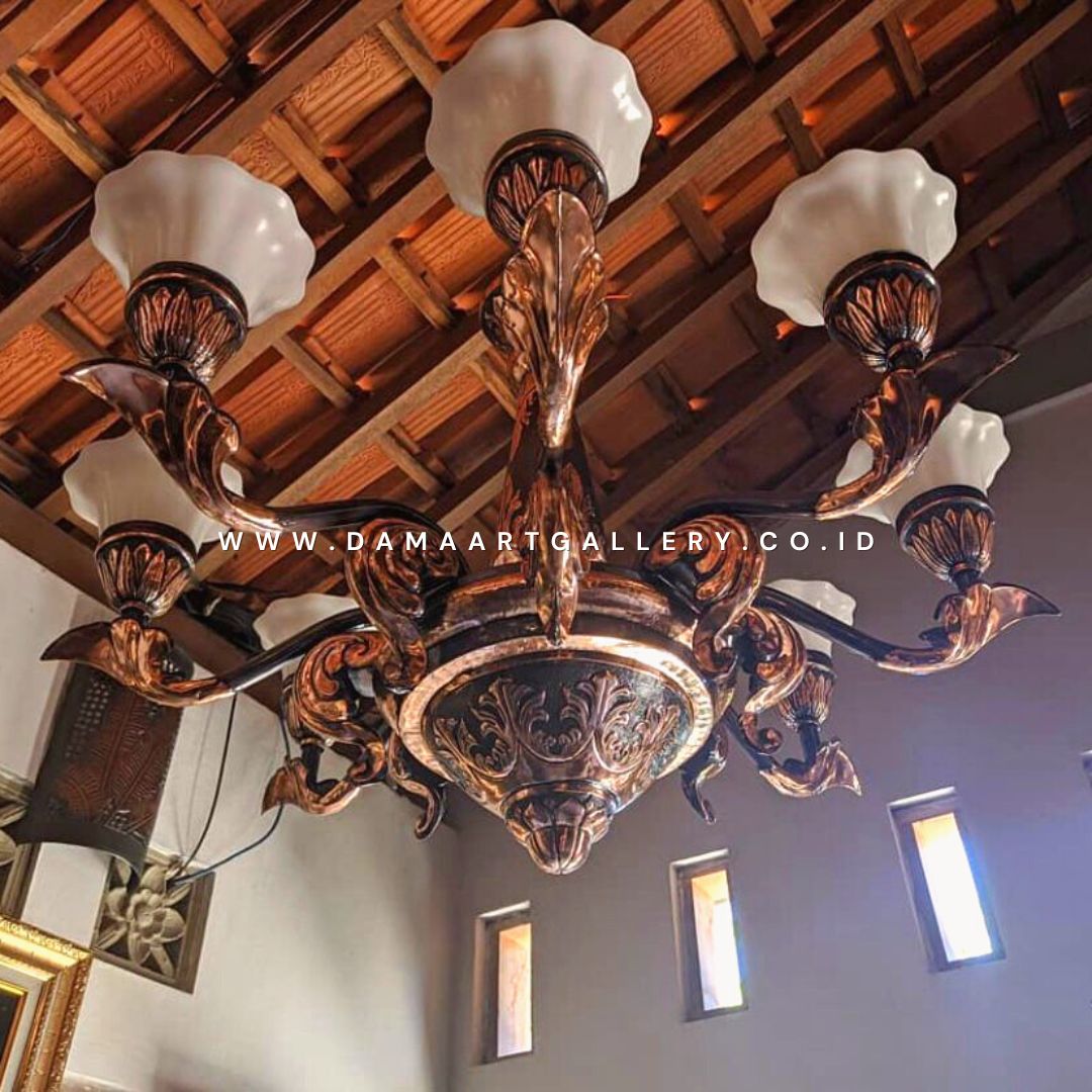 Lampu Gantung Joglo Tembaga
