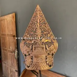 Lampu Gunungan Wayang Tembaga