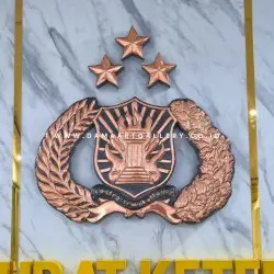 Logo Polri Material Tembaga
